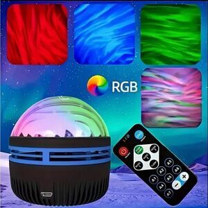 NWT Sound Activation LED Motor Rotate RGB Ball Disco Party Light remote control